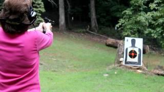 TheLightHouseLady learning to use  Ruger Mark II 22 Long Rifle