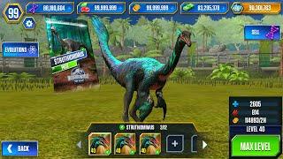 UNLOCK STRUTHIOMIMUS MAX X3 LEVEL 40 FULL BATTLE PVP | JURASSIC WORLD THE GAME