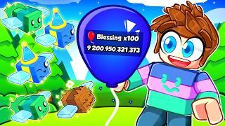 MY BEST BLUE HIVE BOOST! (100x Balloon Blessing in BEESMAS?!) (Bee Swarm Simulator)