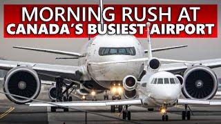 MORNING RUSH at CANADA'S BUSIEST AIRPORT - Toronto-Pearson Plane Spotting (4K)