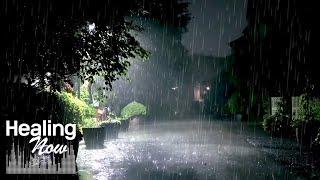 The sound of strong wind and heavy rain, and the sound of rain that is comfortable to listen to,ASMR