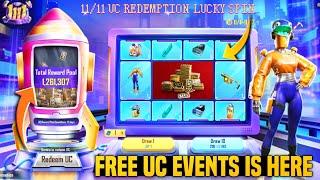 1.5 Million Free UC Redeem Shop | UC Redemption Lucky Spin Is Here | Get Free UC & Rewards | PUBGM