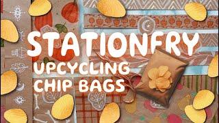 DIY STATIONERY IDEAS  UPCYCLING CHIP BAGS (19) PAPER CRAFT TO MAKE AT HOME  FALL JOURNALING KIT