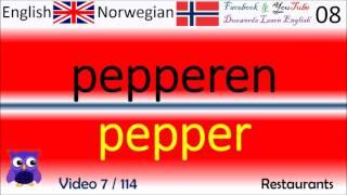 07 Restaurants / Restauranter Norsk - Engelsk Ord / Norwegian - English Words Lærer engelsk