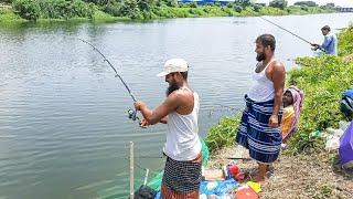 ঢাকা উত্তরা দিয়াবাড়ি লেকে নেট ভরে মাছ ধরা | Dhaka Fishing |