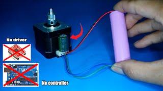 Run stepper motor with Capacitor | No driver | No controller