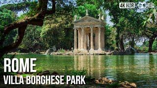 Villa Borghese Gardens and Park, Former Outskirts Of Ancient Rome -  Italy - 4K Walking Tour