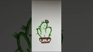 Creative Cactus #shortsvideo #trending #drawingtutorial