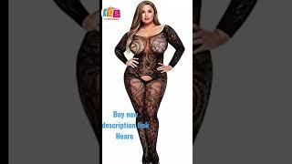 Women's Polymide and Elastane Full Net Body Stocking Plus Size #shorts