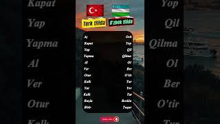 Turk tili | Turkcha-O'zbekcha lug'at | Part-20 #turktili #turkishseries #turkcha #türkçe