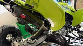 Yamaha Raptor 700 White Brothers Carbon Pro Exhaust