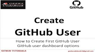 GitHub #1 | How to create GitHub user