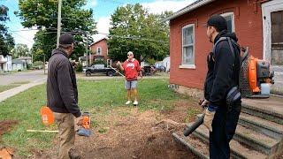 Drivers RAGE, Intense CONFRONTATION during Free Yard Makeover and WHAT: Chainsaw EDGING???