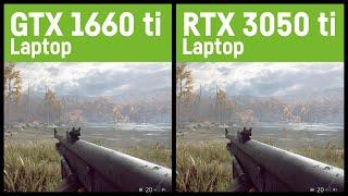 GTX 1660 ti vs. RTX 3050 ti (60W) Laptop/Notebook