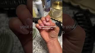 Reminder to give your nails a break too #damagednails #naturalnails #nails