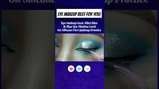 Best Eye Makeup For you! Magic Minty You should Try! || Silicone Face Makeup Practice