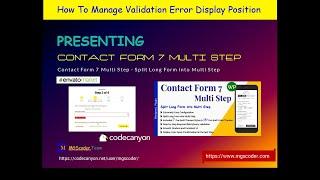 Contact Form 7 Multi Step By MGScoder | Tutorial How To Manage Validation Error Display Position