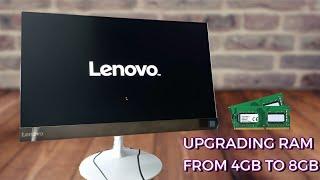 Lenovo AIO Desktop Ram Upgrade l From 4GB To 8GB ddr4