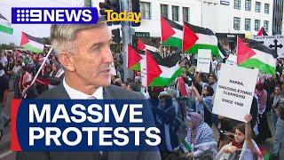 Police preparing for massive pro-Palestinian rallies | 9 News Australia