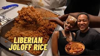 African Woman Taught Me How to Make Jollof Rice (THE LIBERIAN WAY!!)