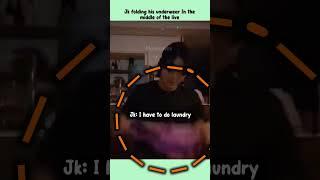 guys.. jungkook folding unde|rwear in the middle of live  #jinkook #kookjin  #btsfunnyvideos