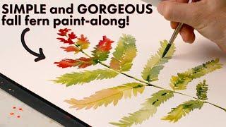 How to paint this SIMPLE fall inspired fern!