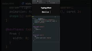 Typing Effect in CSS