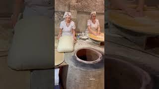 The art of baking Armenian Lavash bread