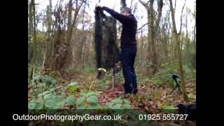 Outdoor Photography Gear Portable Camo Bag Hide for bird and wildlife watching demonstration