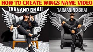 Viral 3D Wings Name Video Editing 100% Viral | 3D Wings Name Photo Video Editing