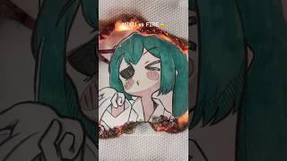 Hatsune Miku Drawing vs FIRE  #hatsunemiku #creativeart #animememes