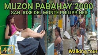 The Longest Alleyways in Philippines|Walking at Muzon Pabahay 2000 Residence Neighborhood [4K]