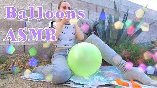 ASMR Balloons | Agave Style Poping Balloons | Blowing Up And Popping Balloons Outside