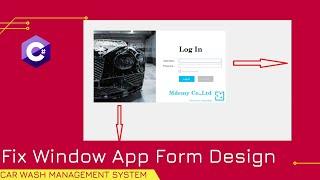 How to Fix C# Window Application Form Design for Car Wash Management System