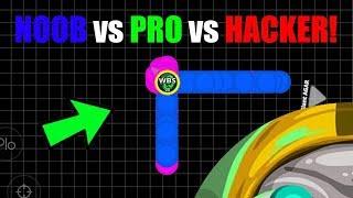 NOOB vs PRO vs HACKER in AGAR.IO MOBILE!