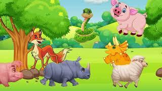 WILD Animal Stampede CHAOS in 3D Cartoon Animation!