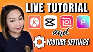 JUVSTYLE LIVE TUTORIAL | KINEMASTER | CAPCUT | INSHOT | PICSART | YOUTUBE SETTINGS