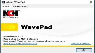 NCH WavePad Editor Error