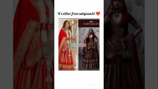 ruchika bridal lehenga from sabyasachi ️ #shorts #viral #ytshorts #nischika #ruchikarathore #fyp