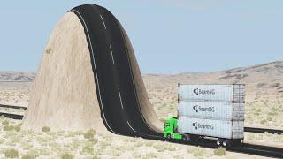 Cars vs Giant Bulge #3 – BeamNG.Drive