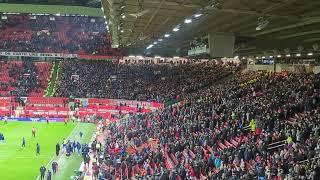 Nottingham Forest Fans At Full-Time In Old Trafford