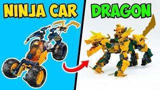 I turned a Lego Ninjago Car into a DRAGON! 