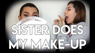 Sister Does My Make-Up Challenge | TwoGaby