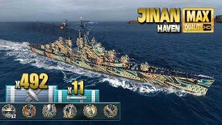 Cruiser Jinan: MVP on map Haven - World of Warships