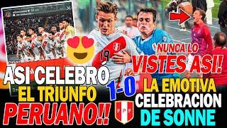 LO AMARAS MAS!!! ​​La EMOTIVA celebracion de OLIVER SONNE luego del TRIUNFO de PERU ante URUGUAY