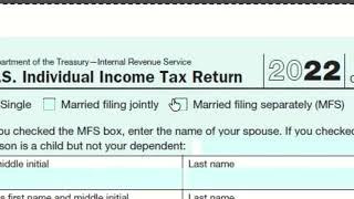 Form 1040 year 2022