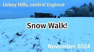 Walking In Snow - Lickey Hills, Central England - November Forest Walk UK