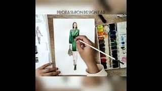 Fashion illustration with Watecolor