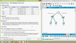 9.3.4 Packet Tracer - IPv6 Neighbor Discovery