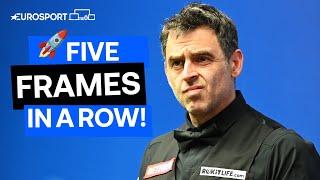 The Rocket Ronnie O'Sullivan wins FIVE frames in a row against Maguire | Eurosport Snooker